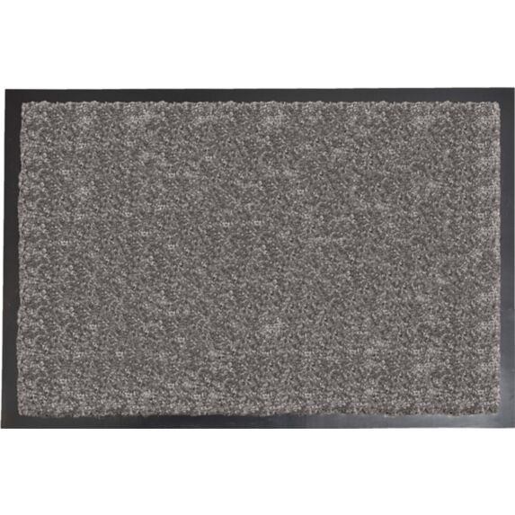Tapis Baptiste polyamide/PVC taupe - 80 x 60 
