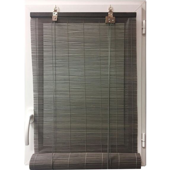 Store enrouleur en bambou 200x200cm gris