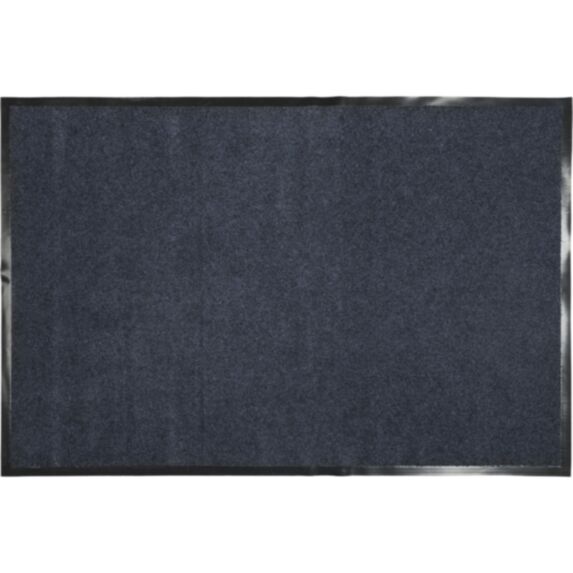 Tapis polyester/PVC 80x120cm gris chiné blanc - LUANCE