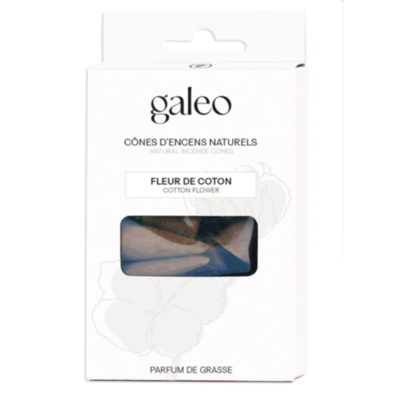 Set de 10 cônes encens naturels Fleur coton - GALEO