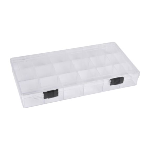 Boite de rangement à perles rectangle 21 x 11 x 3,4 cm transparente - HOMEA