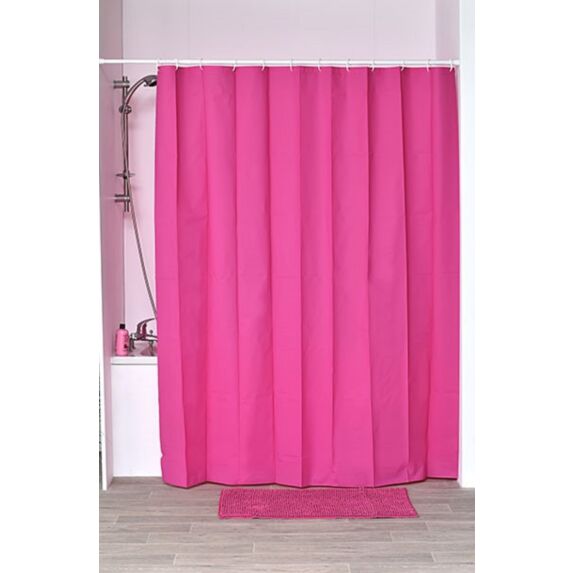 Rideau de douche peva 180 x 200 cm - fuchsia - TENDANCE