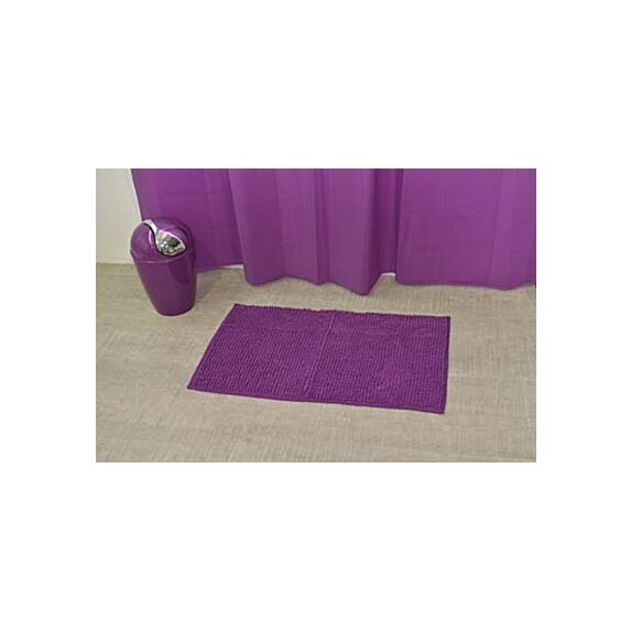Tapis microfibre boules 45 x 75 cm aubergine