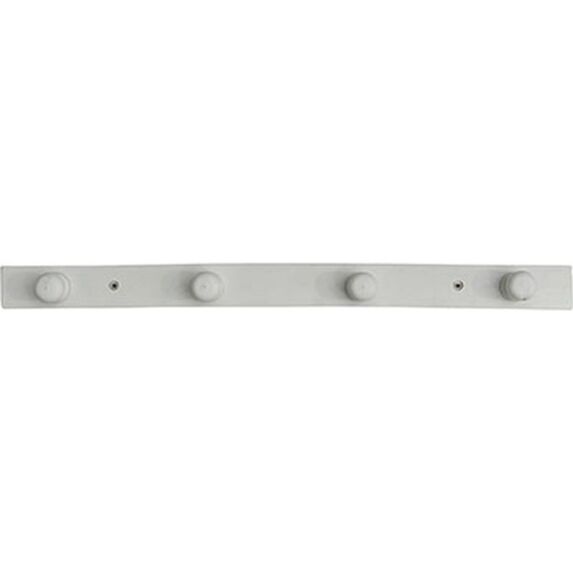 Patère bois à fixer 4 crochets blanc - TENDANCE