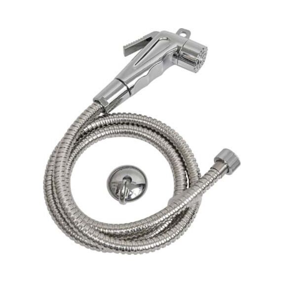 Douchette toilette/flexible acier inoxydable 120 cm chrome - TENDANCE