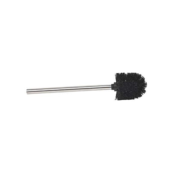 Brosse WC noir manche acier inoxydable