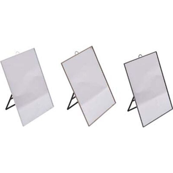 Miroir 30 x 22 cm coloris assortis blanc/taupe/gris - TENDANCE
