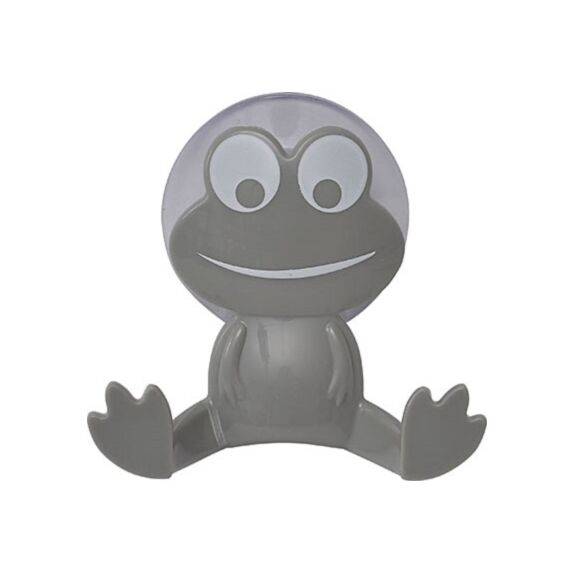 Crochet grenouille sur ventouse - gris