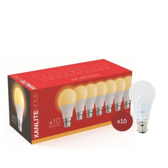 Lot de 10 ampoules LED A60 B22 SMD
