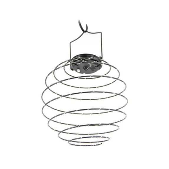 Lanterne solaire spirale led IP44 métal noir 22cm - XANLITE