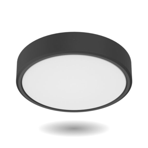 Dalle encastrable ronde 2200lm IP44 noir saillie ou encastrable - XANLITE