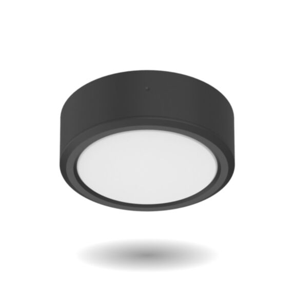 Dalle encastrable ronde 800lm IP44 noir saillie ou encastrable - XANLITE