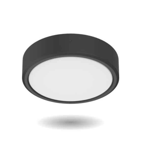 Dalle encastrable ronde 1450lm IP44 noir saillie ou encastrable - XANLITE