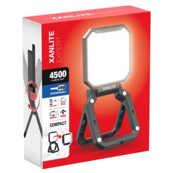 Projecteur LED rechargeable 4500lm 40W IP44 blanc froid - XANLITE