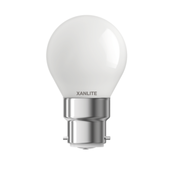 Ampoule Filament LED P45 opaque culot B22 12x5cm blanc chaud - XANLITE