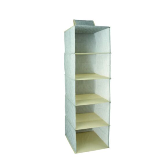 Rangement à suspendre 5 compartiments gris 30 x 30 x 95 cm - MSV