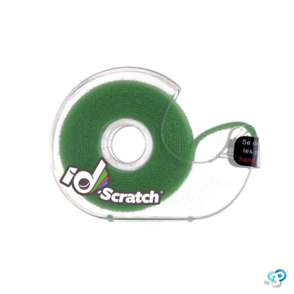 Dévidoir bande auto-grippante 2 m x 2 cm vert - ID-SCRATCH