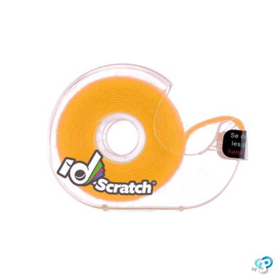 Dévidoir bande auto-grippante 2 m x 2 cm jaune - ID-SCRATCH