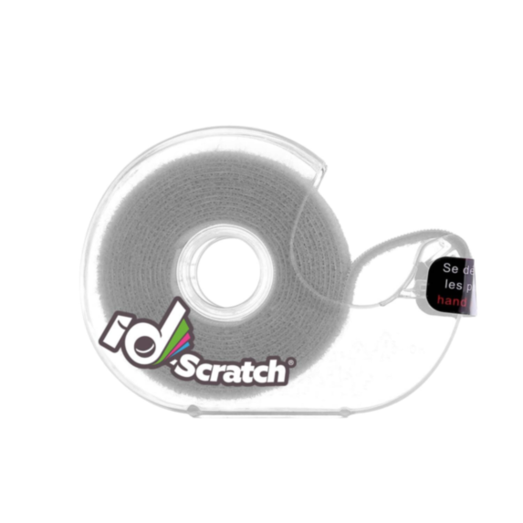 Dévidoir bande auto-grippante 2 m x 2 cm gris - ID-SCRATCH