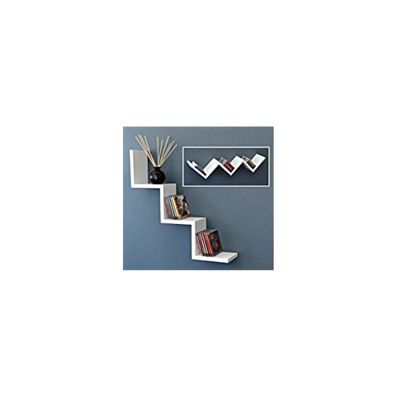 Tablette Zigzag 18 mm 60 x 12 cm blanc - DECO SYSTEM