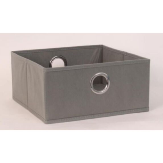 Bac de rangement en tissu gris 30 x 30 x 15 cm