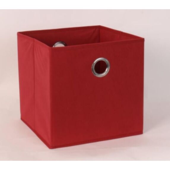 Bac de rangement en tissu rouge 30 x 30 x 30 cm