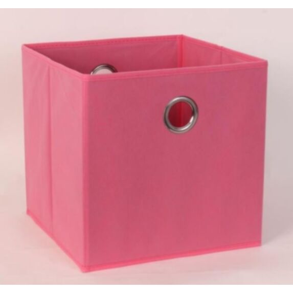 Bac de rangement en tissu rose 30 x 30 x 30 cm