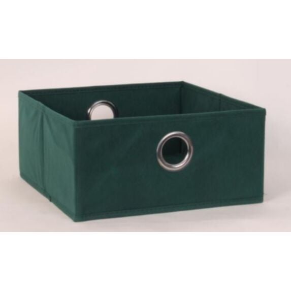 Bac de rangement en tissu vert foncé 30 x 30 x 30 cm