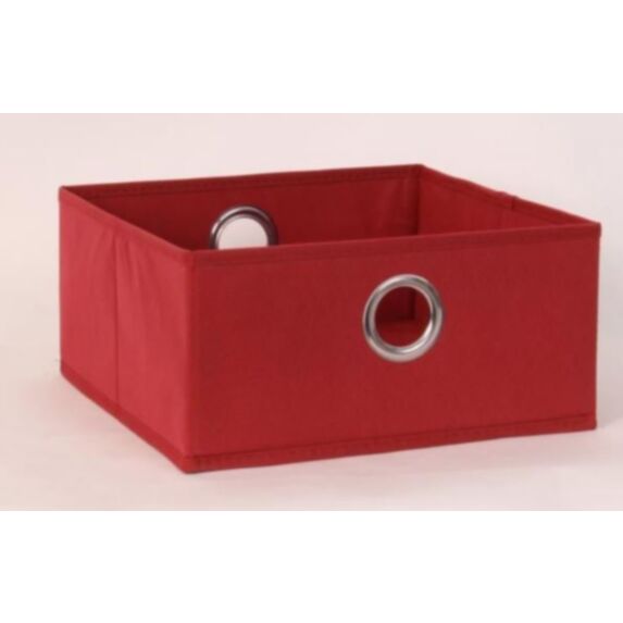Bac de rangement en tissu rouge 30 x 30 x 15 cm