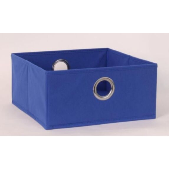 Bac de rangement en tissu bleu foncé 30 x 30 x 15 cm