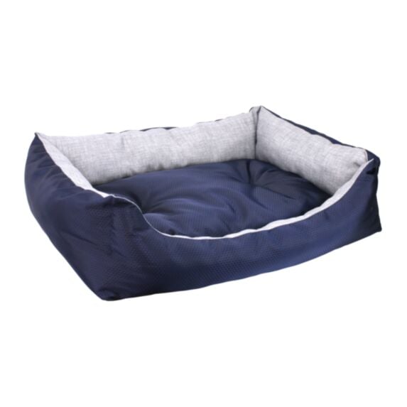 Panier polyester coussin amovible 60 x 70 cm tissu oxford marine gris - ZAMIBO