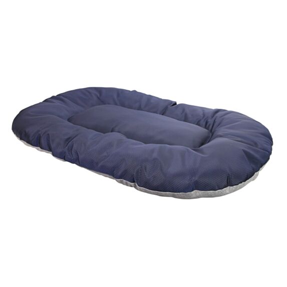 Coussin coton polyester ovale 100 x 60 cm tissu oxford marine gris - ZAMIBO