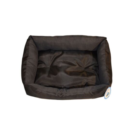 Panier polyester coussin amovible 45 x 60 cm tissu oxford noir - ZAMIBO