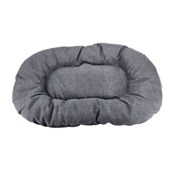 Coussin coton polyester ovale 100 x 60 cm tissu oxford noir - ZAMIBO
