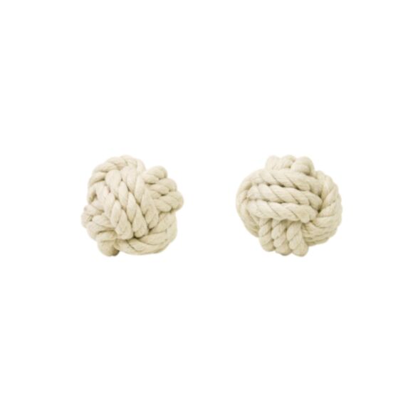 Balles en corde Ø4 cm blanc x2 - ZAMIBO