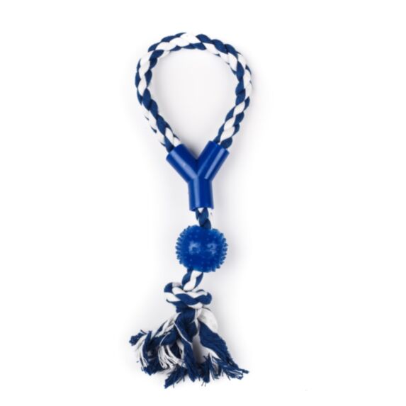 Corde 33 cm balle caoutchouc picots Ø45 cm bleu blanc - ZAMIBO