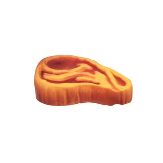Entrecôte jouet spécial petit chien vinyle 10 x 6 x 3 cm brun - ZAMIBO