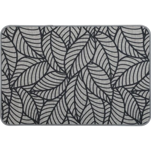 Tapis imprimé Jungle 40 x 60 cm gris