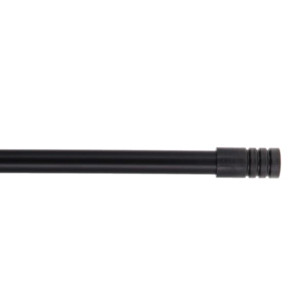 Tringle extensible bistrot 135 x 225 cm noir satiné embout cylindre - LUANCE