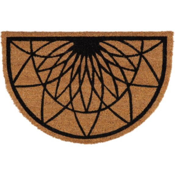 Tapis imprimé demi-lune coco/PVC 40x60cm rosace - LUANCE