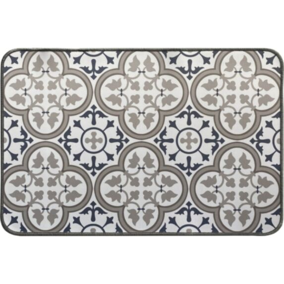 Tapis imprimé 40 x 60 cm Paco polyester bleu - LUANCE
