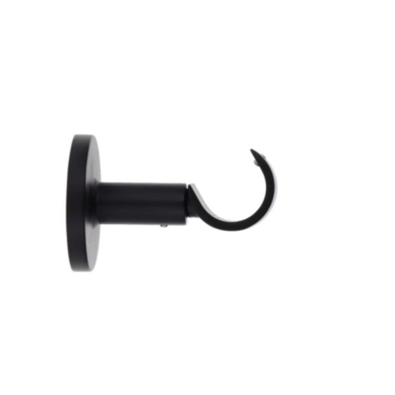 Lot de 2 supports simple ouverts Ø28 mm 65 mm noir mat - LUANCE