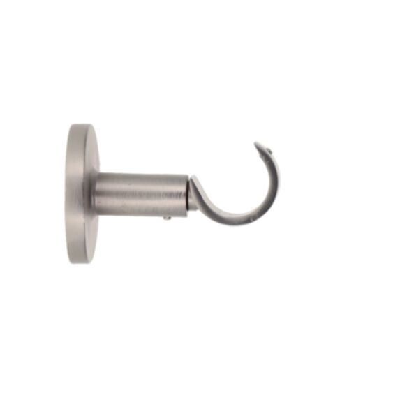Lot de 2 supports simple ouverts Ø28 mm 65 mm argent mat - LUANCE