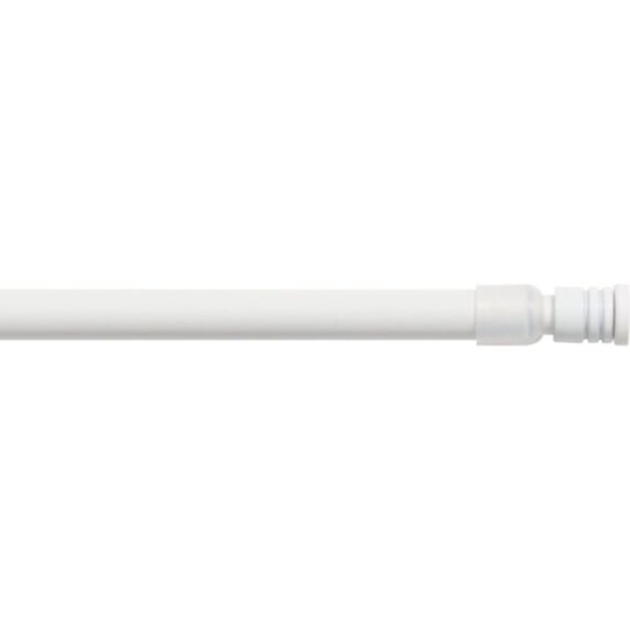 Tringle autobloquante ronde embout silicone 40 x 60 cm blanc satiné - LUANCE