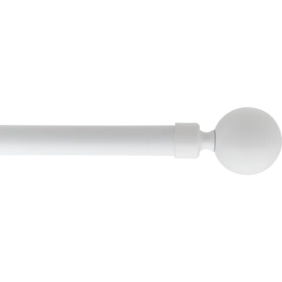 Kit extensible 120-210 cm Ø19 embout Stael blanc mat - LUANCE
