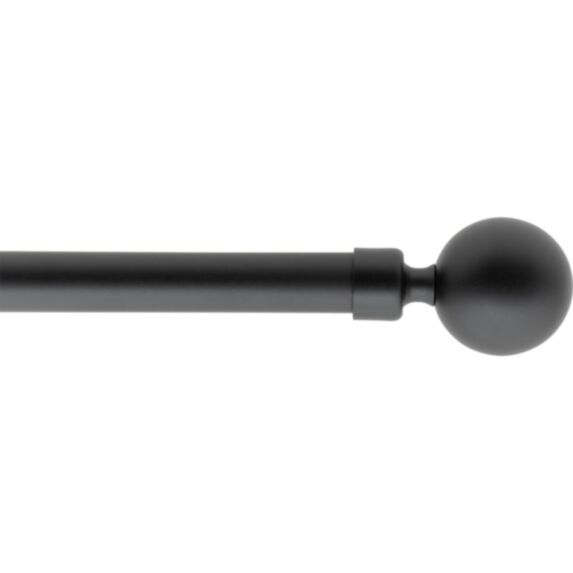 Kit extensible 120-210 cm Ø19 embout Stael noir mat - LUANCE