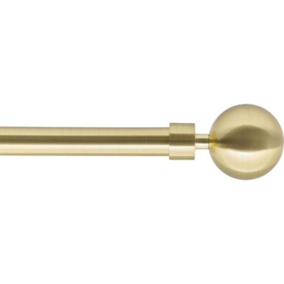 Kit tringle à rideaux extensible 210-380cm Ø19mm or embout Maïa - LUANCE