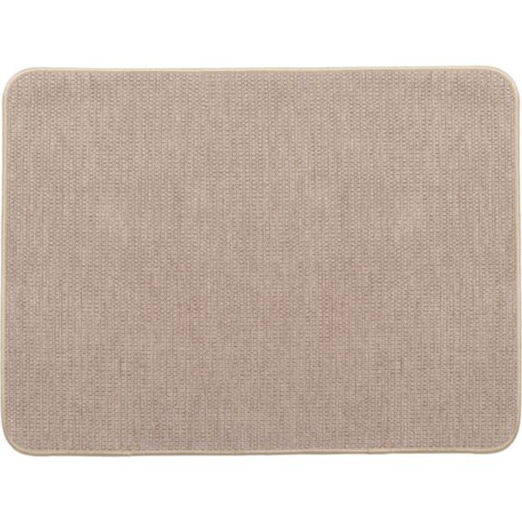 Tapis Hexagone polyester velours 69x60cm beige - LUANCE