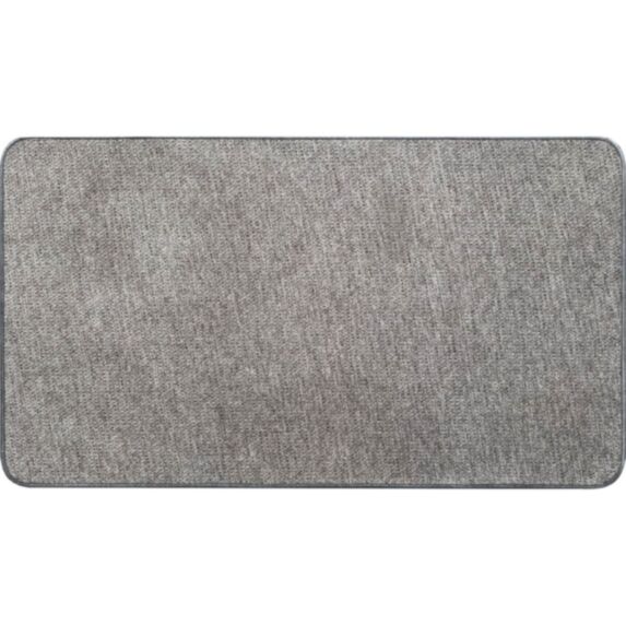 Tapis Hexagone 45 x 80 cm polyester/velours gris clair - LUANCE