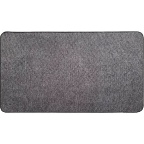 Tapis Hexagone 45 x 80 cm polyester/velours gris foncé - LUANCE